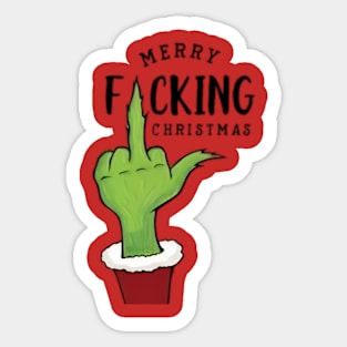 Grinch christmas t-shirt Sticker